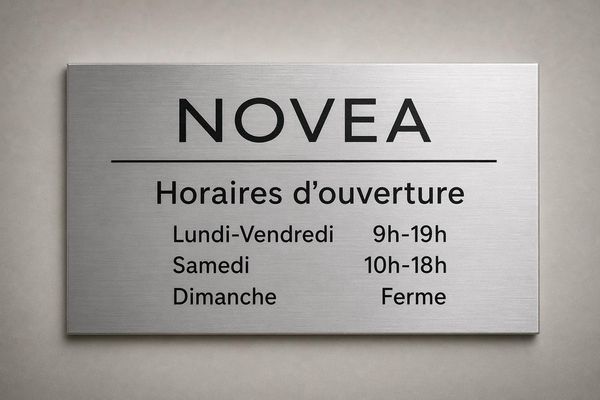 Panneau horaires d'ouverture