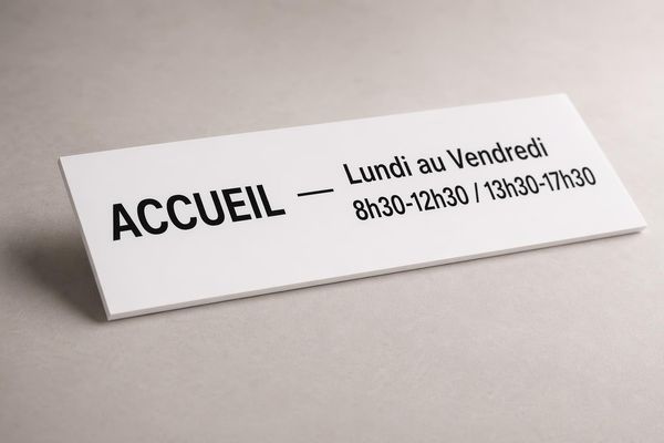 Panneau horaires d'ouverture