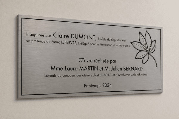 Plaque inaugurale gravée