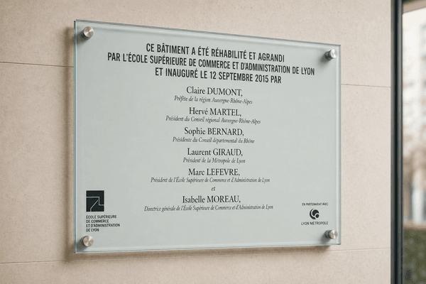 Plaque inaugurale gravée