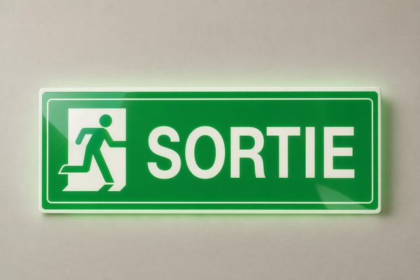 Panneau incendie photoluminescent
