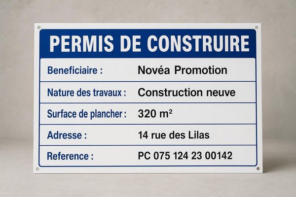 Panneau permis de construire