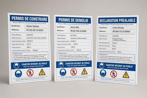 Panneau permis de construire
