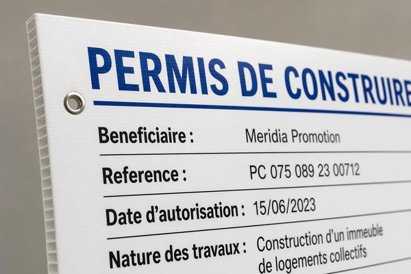 Panneau permis de construire