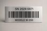 Plaque code-barres gravée - vue 1