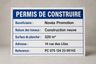 Panneau permis de construire - vue 1